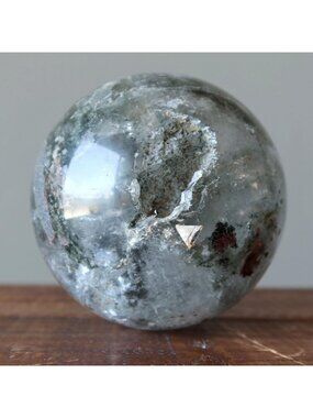 Phantom Quartz Sphere Green Chlorite Garden Lodolite Crystal Ball Gemstone Orb